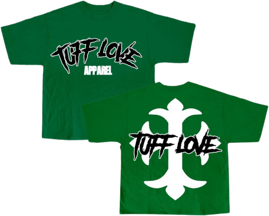 Green Tuff Love Cross Shirt