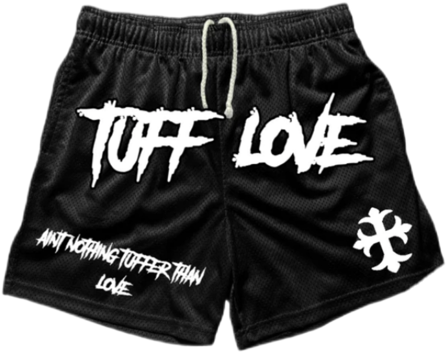 Black/White TuffLove Cross Shorts